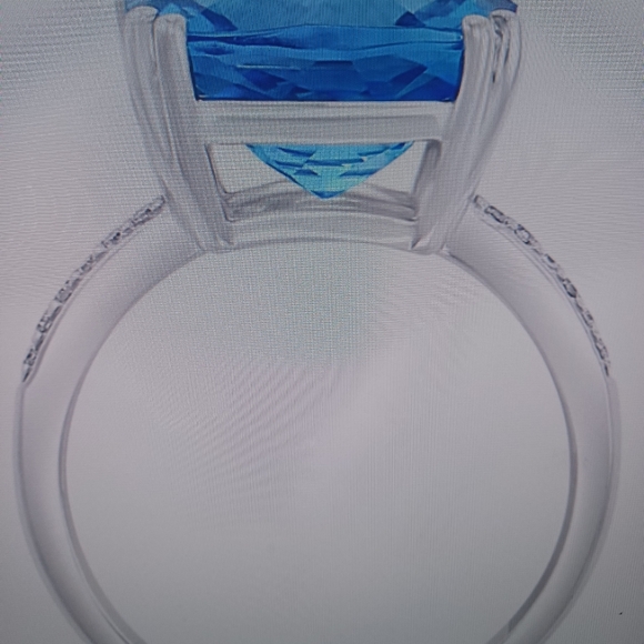 EFFY Blue Semi Precious & Diamond Ring - Picture 7 of 8